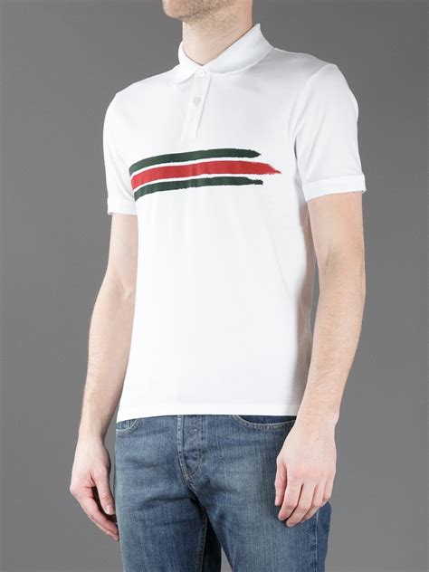 gucci stripe polo|gucci polos for men.